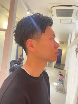 ショート パーマ メンズ Men's hair salon First 中百舌鳥店所属・First なかもず 店 YUKIのヘアスタイル