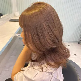 ミディアム カラー 💗韓国艶カラー 💗DISCO💗のヘアスタイル