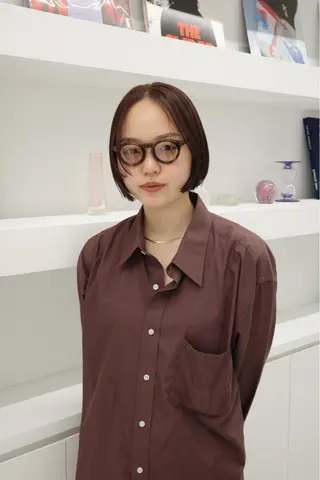 ショート カラー 🌱ぱつっと/ボブ 🌱のヘアスタイル