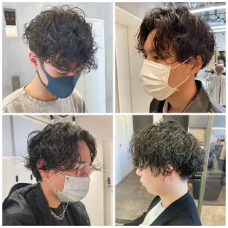 パーマ メンズ 🟢ボブパーマ/ハー ドパーマ/大西🟢のヘアスタイル