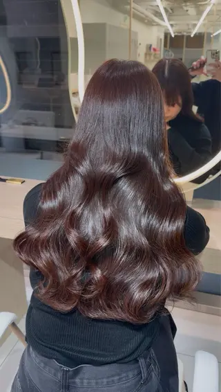 ロング カラー レイヤーカット/ 縮毛矯正/西野和裕のヘアスタイル