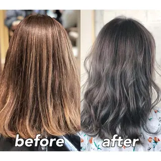 ミディアム カラー KIZU 髪質改善 オカルト怪談のヘアスタイル