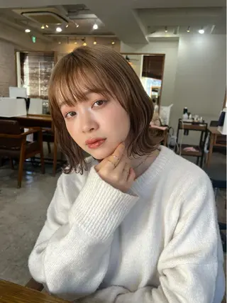 ミディアム カラー 🎧パーソナルケア/ 透明感カラー/ミユのヘアスタイル