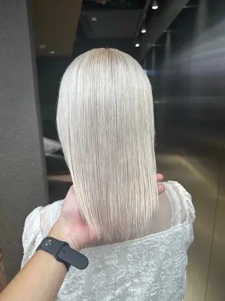 ミディアム カラー 鈴木直之/ハイトーン /ボブ/美髪矯正のヘアスタイル