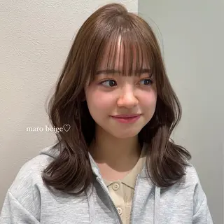 ミディアム 透明感🍨レイヤー ヘアセット/miyuのヘアスタイル