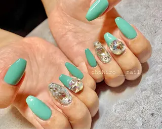 ロング カラー ネイル beauty salon ma'am所属・chihiro 小路ネイルのネイルデザイン