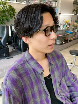 ショート パーマ 似合わせカット レイヤーボブウルフのヘアスタイル