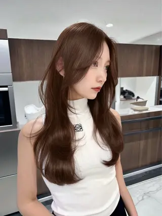 ロング 三浦 若奈のヘアスタイル