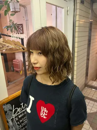 セミロング パーマ kaito パーマ募集！🔵のヘアスタイル