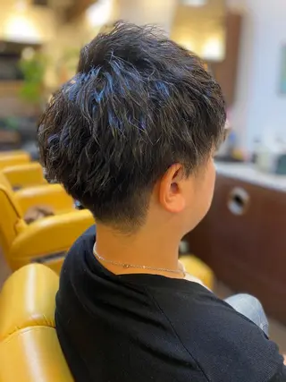 ショート パーマ メンズ ヘアーデザイン ククイ所属・【緩パン】イトウ シンゴのヘアスタイル