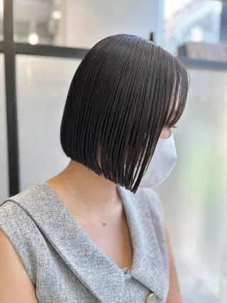 ショート SALOWIN心斎橋Suite店所属・ブリーチ毛にもできる 縮毛矯正|鷹司郎のヘアスタイル