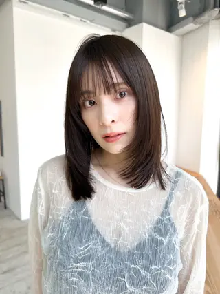 ミディアム 🧸レイヤー/ ボブ/あいり　🤎のヘアスタイル