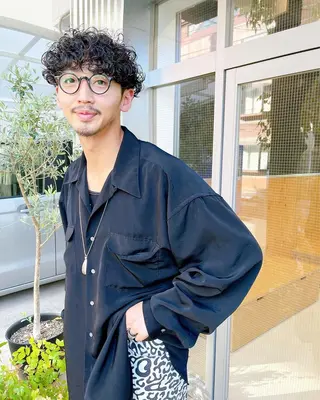 ショート パーマ メンズ メンズパーマ タカキリョウのヘアスタイル