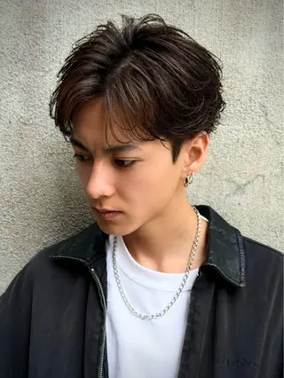 ショート メンズ NO.1メンズパーマ メンズ特化　萱原大幹のヘアスタイル