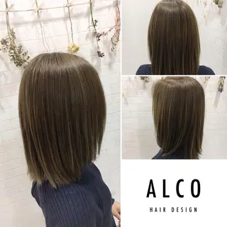 ミディアム カラー ワタイショウタ 髪質改善✨眉毛サロンのヘアスタイル