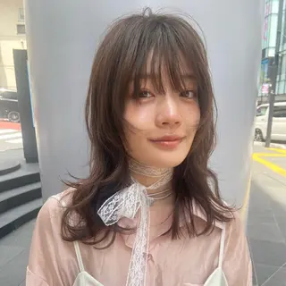 セミロング アオイ/透明感カラー レイヤー🌙のヘアスタイル