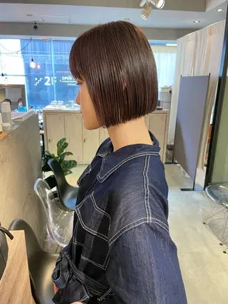 ショート カラー ボブ/パーマ 古家 佑真のヘアスタイル