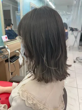 ミディアム 福島成美/髪質改善 縮毛矯正/カラーのヘアスタイル