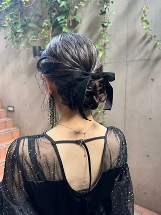 セミロング ヘアアレンジ 【ヘアセット/美眉】 吉川玲のヘアスタイル