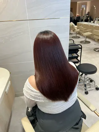 ロング カラー カット無料｜レイヤー カット｜韓国モテへアのヘアスタイル