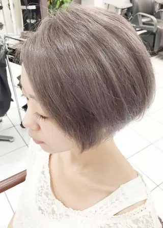 ショート カラー ヘアアレンジ モテ髪透明感❤️ デイズヘアカラーのヘアスタイル
