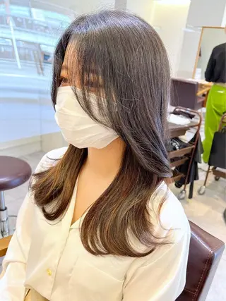 セミロング カラー 韓国ヘア×髪質改善 /yoshikaのヘアスタイル
