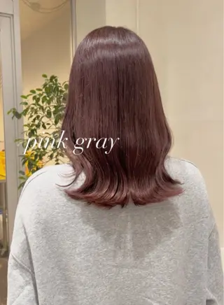 セミロング カラー nakahara madokaのヘアスタイル