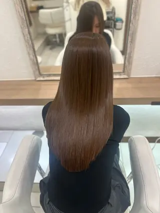 ロング カラー 艶質改善/縮毛矯正 ササキナツミのヘアスタイル