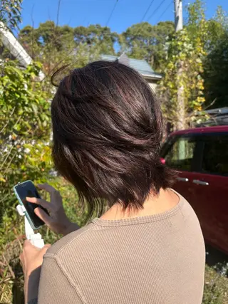 ミディアム 岡 拓実のヘアスタイル