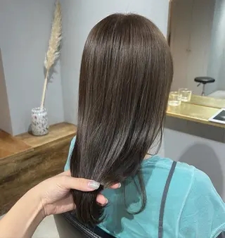 セミロング カラー akane/ボブ /オリーブ/ブラウンのヘアスタイル