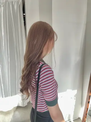 ロング カラー カットモデル/ ハイトーン/ゆうあのヘアスタイル