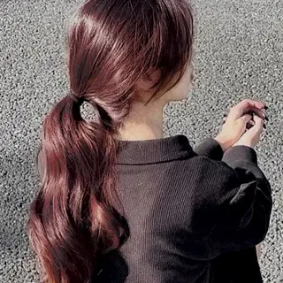 セミロング カラー モテ艶韓国ヘア 🤍りんのヘアスタイル