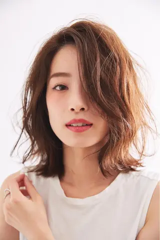 ミディアム カラー パーマ ヘアアレンジ メンズ キッズ ネイル マツエク・マツパ アティリー 西梅田のヘアスタイル