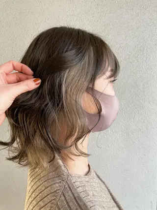 ミディアム カラー 北本 まどかのヘアスタイル