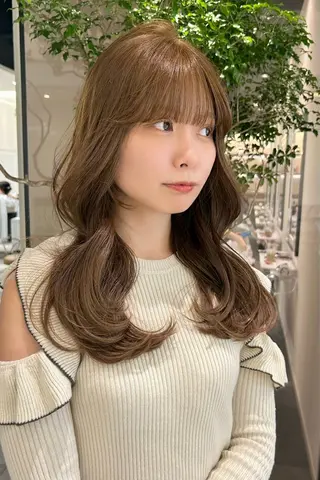 セミロング カラー 美髪矯正/ 伊藤 更のヘアスタイル