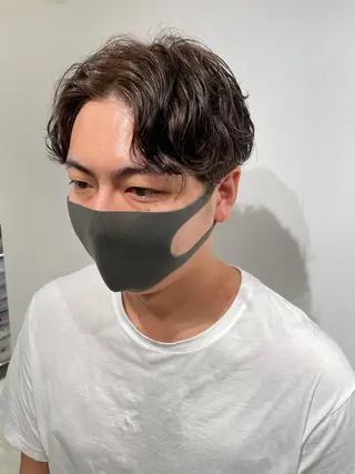 ショート カラー パーマ ヘアアレンジ メンズ パーソナルカラー合わ せたカラー🤍なつみのヘアスタイル