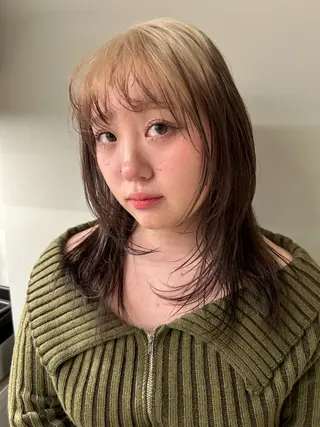 セミロング カラー ケアパーマ/ブリーチ daisukeのヘアスタイル