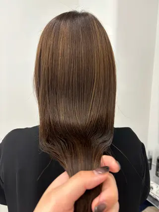 ロング リン🔔ボブ cut ベージュカラー🤎のヘアスタイル