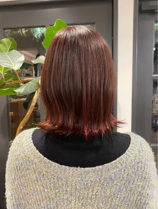 ミディアム カラー 🍊暖色カラー /ボブ/kanonのヘアスタイル