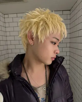 ショート カラー こだわりハイトーン/ ケアブリーチ/岸のヘアスタイル