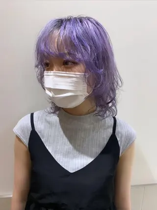 ミディアム カラー パーマ アイブロウ マツエク・マツパ ネイル yelm ［official］のヘアスタイル