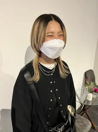 セミロング ショート/パーマ/ カラー/FUKOのヘアスタイル