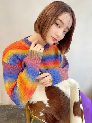 ショート カラー ショート/ボブ専門 宮脇美奈/南船場のヘアスタイル