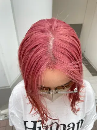 ミディアム カラー Yui. ハイトーン/パーマ/のヘアスタイル