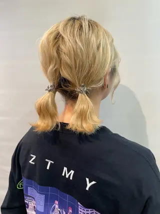 ミディアム ‪るか/‪透明感 カラー/アレンジのヘアスタイル