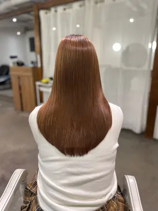 セミロング カラー レイヤー/艶カラー /韓国ヘア/高松のヘアスタイル