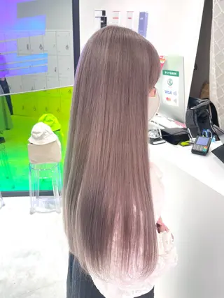 ロング カラー 🤍💕ブリーチカラ ーAyaka💕🤍のヘアスタイル