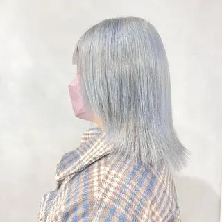 セミロング カラー 🤍髪質改善➕透明感 カラー🤍川上葵のヘアスタイル