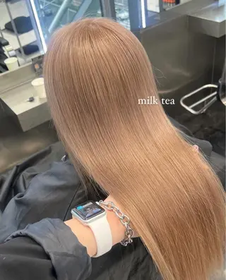 ロング カラー ヘアアレンジ ハイトーン/透明感 髪質改善/rinaのヘアスタイル