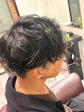 ショート パーマ メンズ EARTH大宮宮原店所属・ri kuのヘアスタイル